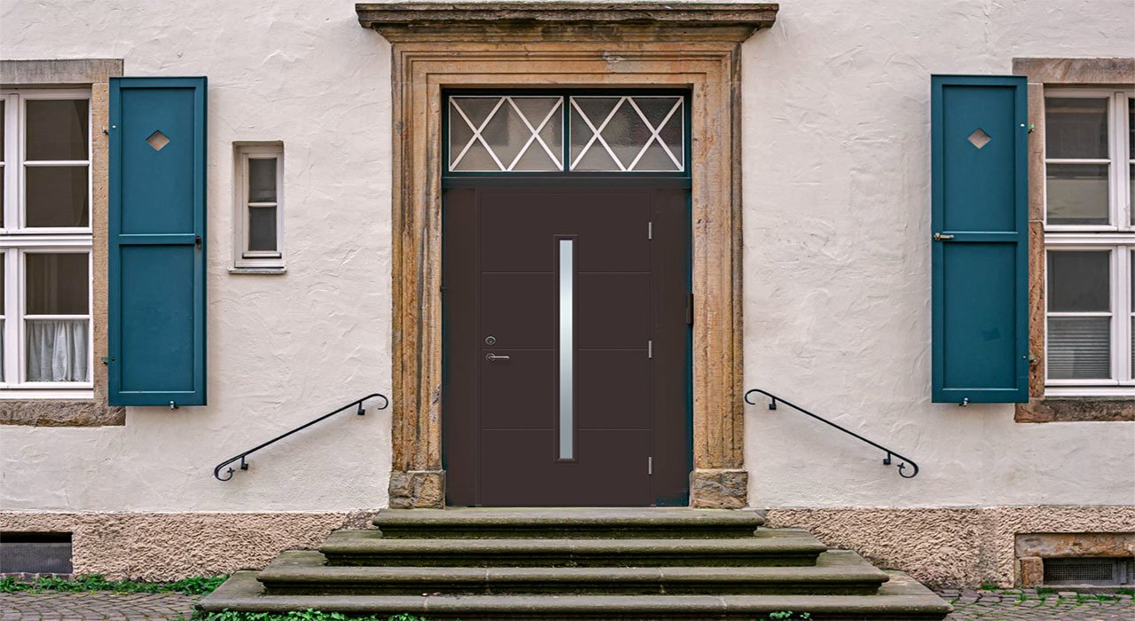 Lauko durys VILJANDI STORO1R T1, rudos sp., 890 x 2088 mm, dešinė - 2