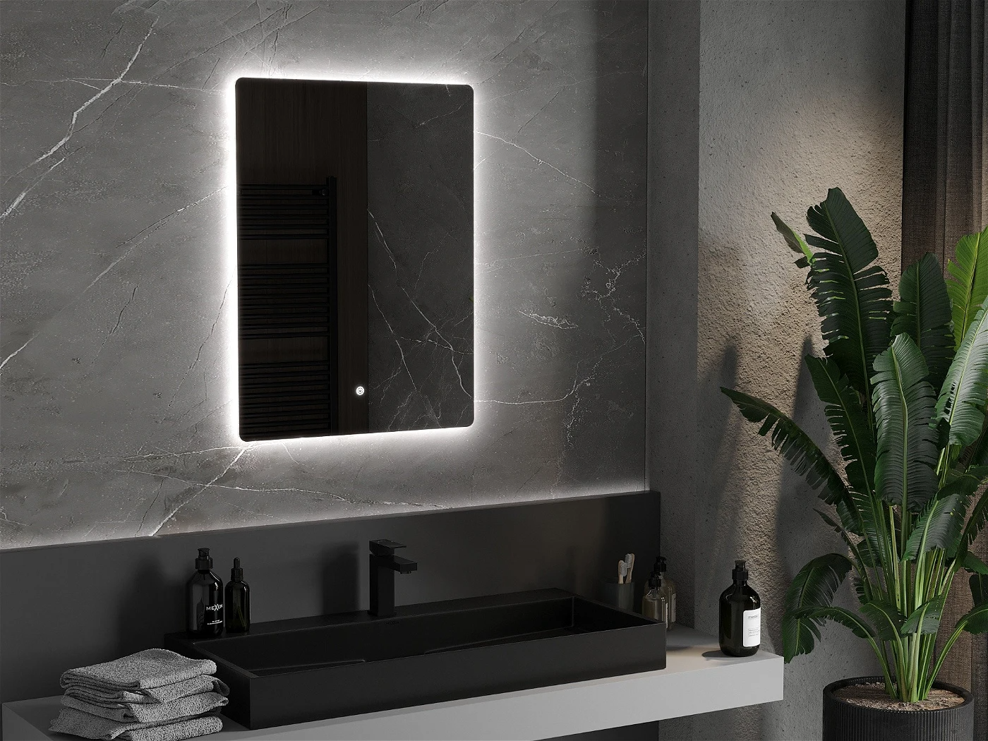 Vonios veidrodis Mexen Sun su LED apšvietimu ir šildymo kilimėliu, 60 x 80 cm - 2