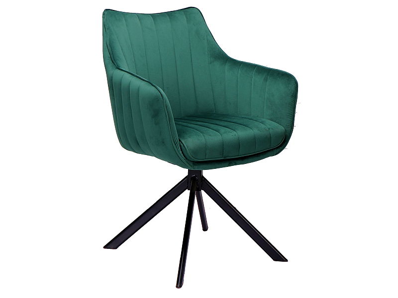 Kėdė AZALIA VELVET, juoda/žalia-0