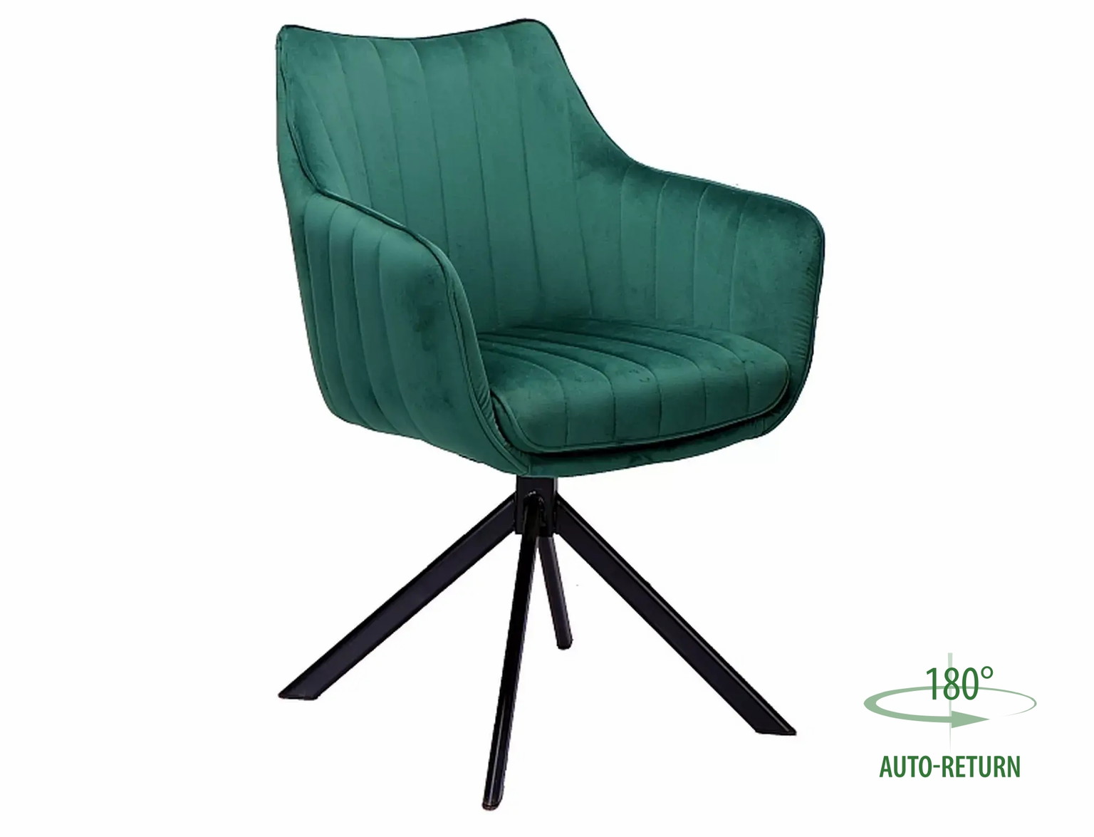 Kėdė AZALIA VELVET, juoda/žalia-0