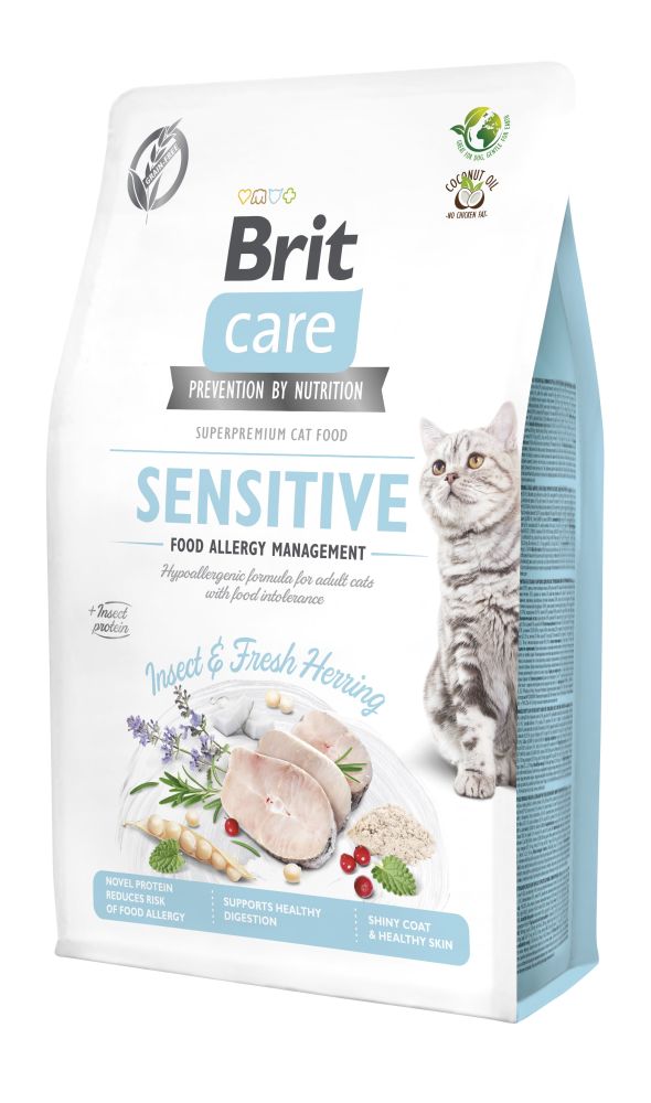 Sausas kačių ėdalas BRIT CARE Sensitive Adult, su žuvimi, 2 kg