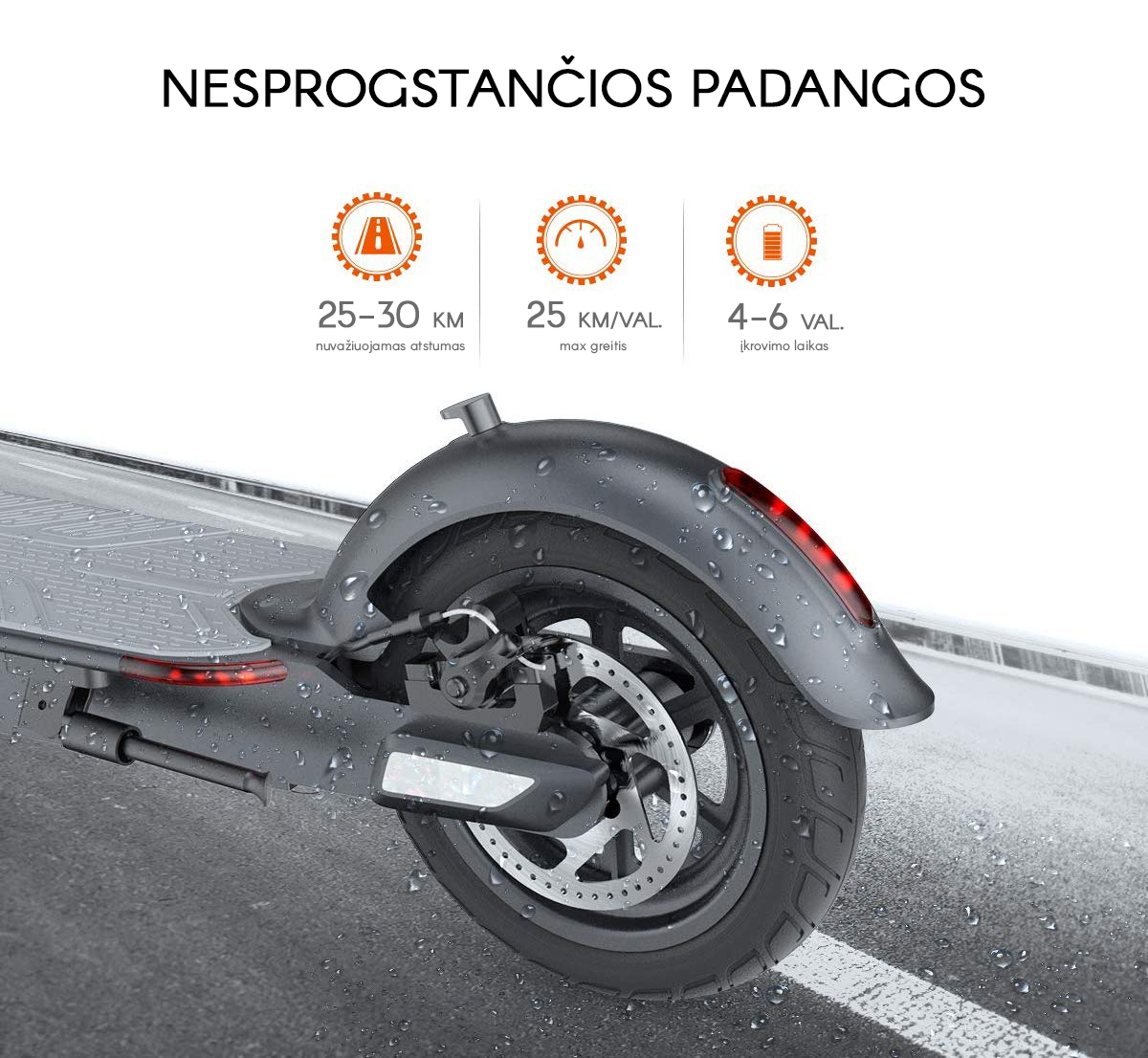 Elektrinis paspirtukas Beaster Scooter BS06BL 350 W, 36 V, 8 Ah, juodas - 5