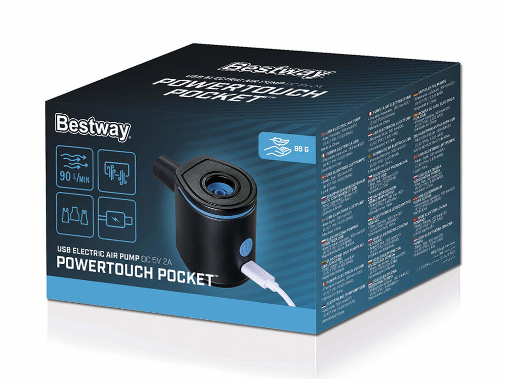 Elektrinis oro siurblys BESTWAY PowerTouch Pocket, 90 l/min - 4