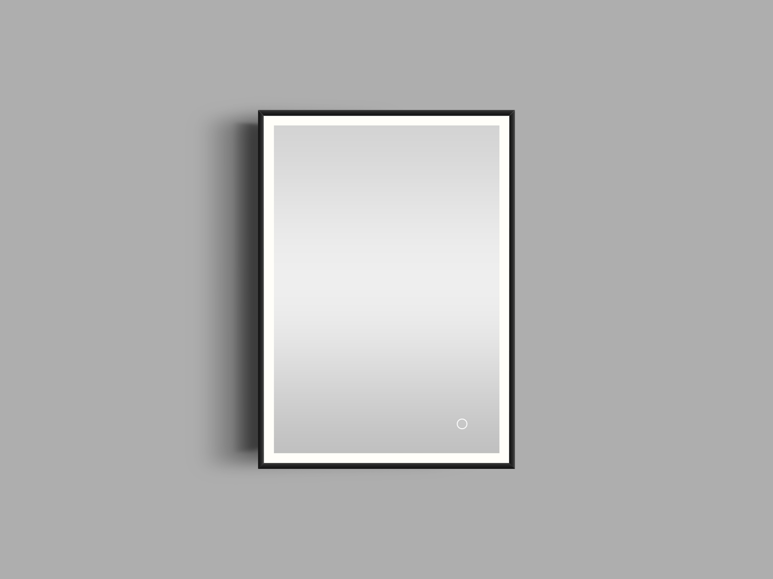 Vonios veidrodis VENTO MONZA, LED 5000-5500K, juodas rėmas, 50 x 70 cm-0