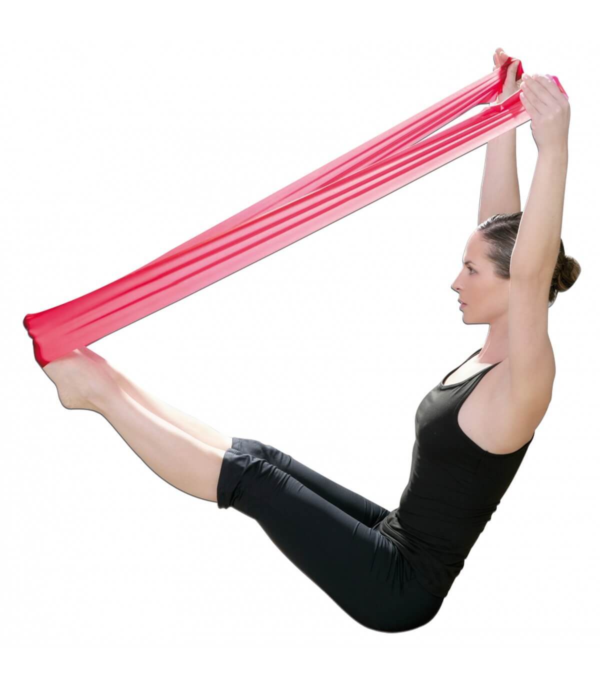 Juosta mankštai SVELTUS LATEX BAND 15x120cm strong, red-1