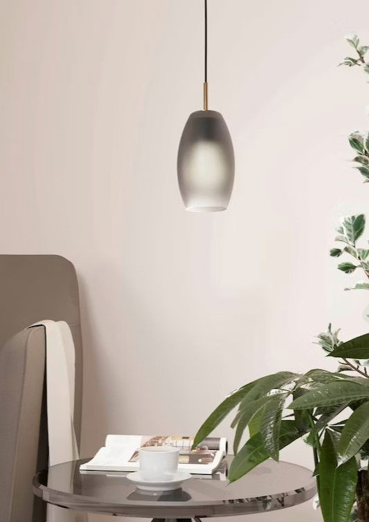 Pakabinamas šviestuvas EGLO Batista, 1 x E27, 40W, juodos sp., ø12 x h110 cm - 2