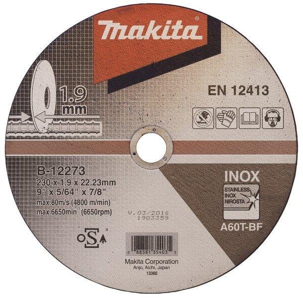 Metalo pjovimo diskas MAKITA, 230 x 1,9 mm, RST