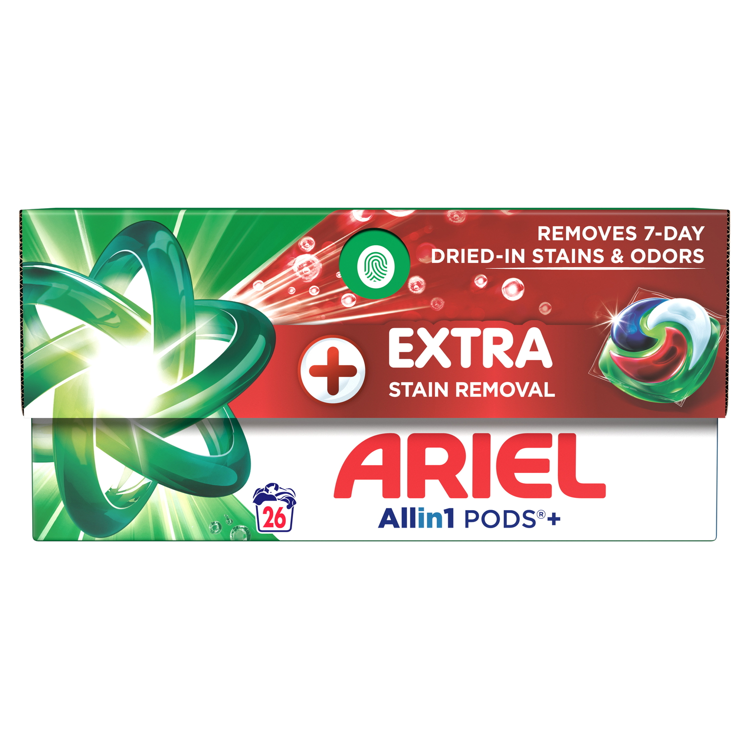 Skalbimo kapsulės ARIEL Extra Stain Removal, 26 vnt.