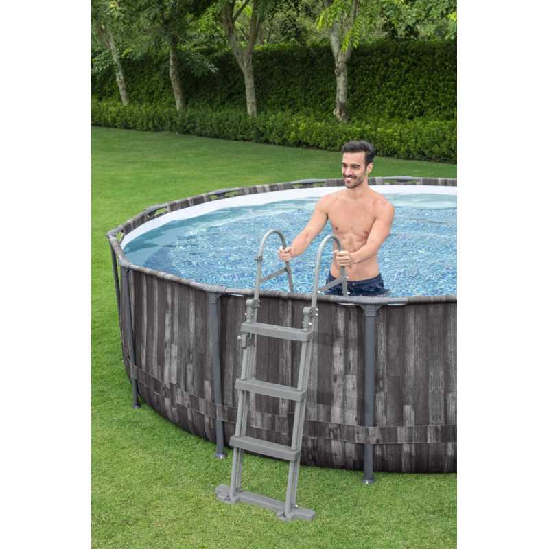 Karkasinis baseinas BESTWAY Steel Pro Max, pilkos sp., 9150 l, 366 x 100 cm - 4