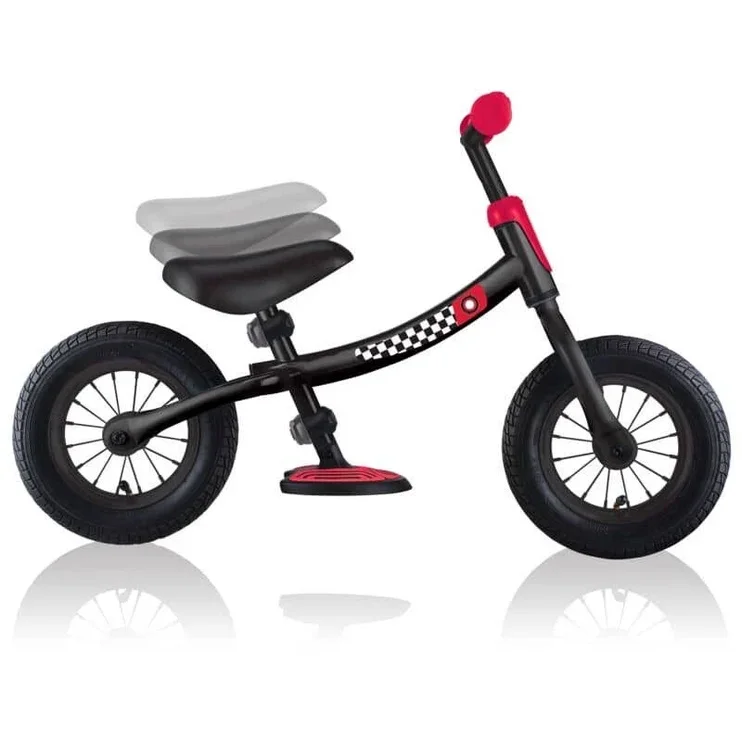 Balansinis dviratis Globber Go Bike, juodas/raudonas, 10" - 2