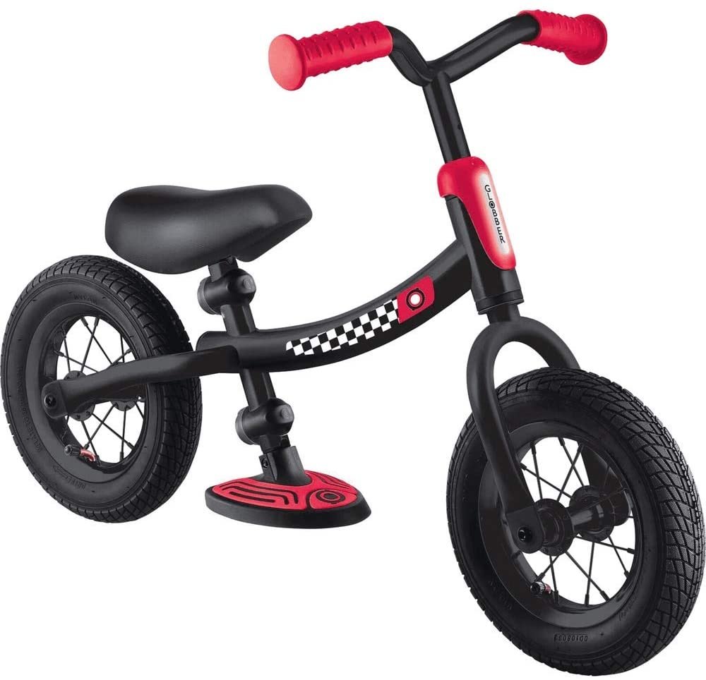 Balansinis dviratis Globber Go Bike, juodas/raudonas, 10"