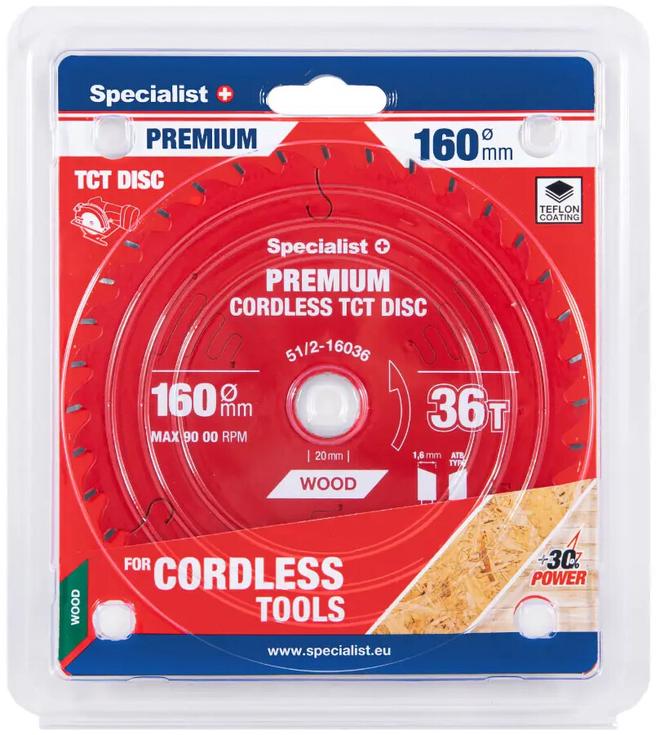 Medžio pjovimo diskas SPECIALIST+ Premium, 305 x 2,2 x 30 mm, 48 dantų, 5°, TCT-0