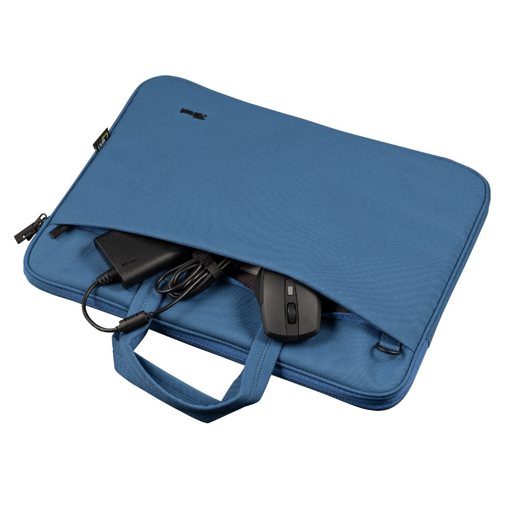 Nešiojamų kompiuterių krepšys Trust Bologna Eco Blue, mėlyna - 5