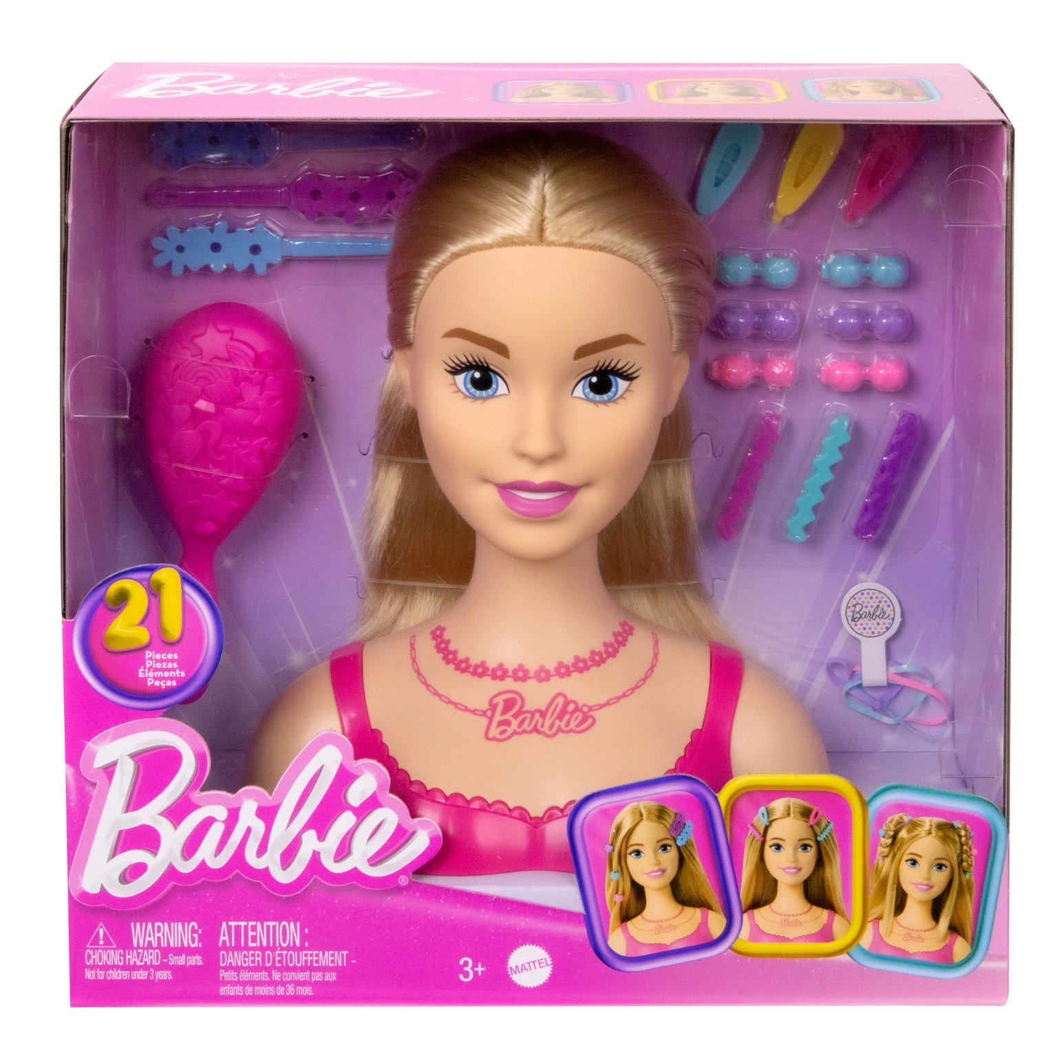 Barbie Styling Head stilizavimo galva  – šviesūs plaukai - 5