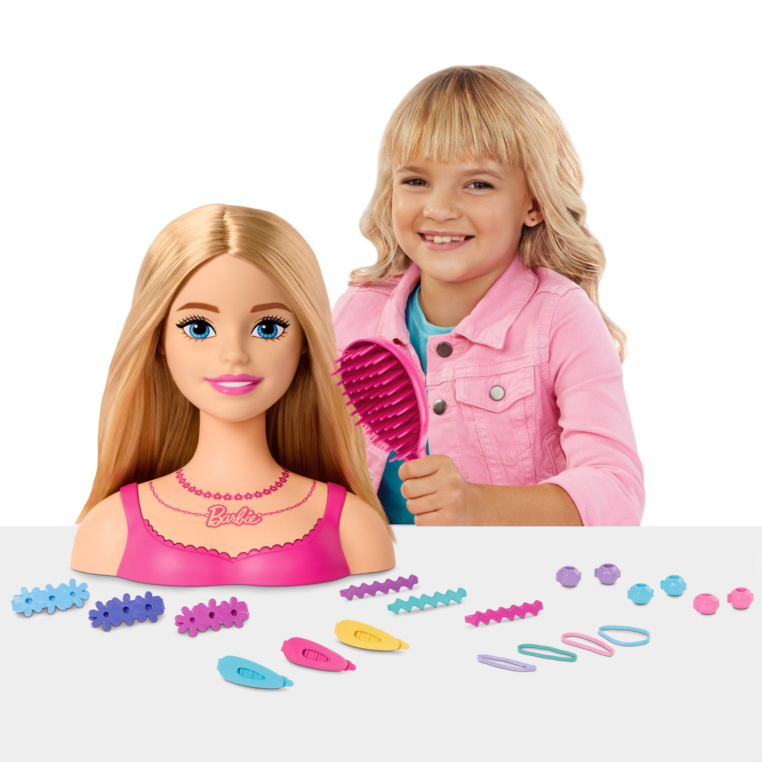 Barbie Styling Head stilizavimo galva  – šviesūs plaukai-1