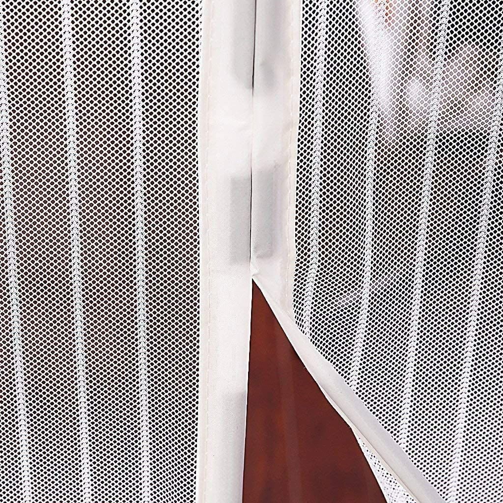 Durų tinklelis nuo vabzdžių su magnetais, 80/90/100 x 210/220 cm, baltas - 3