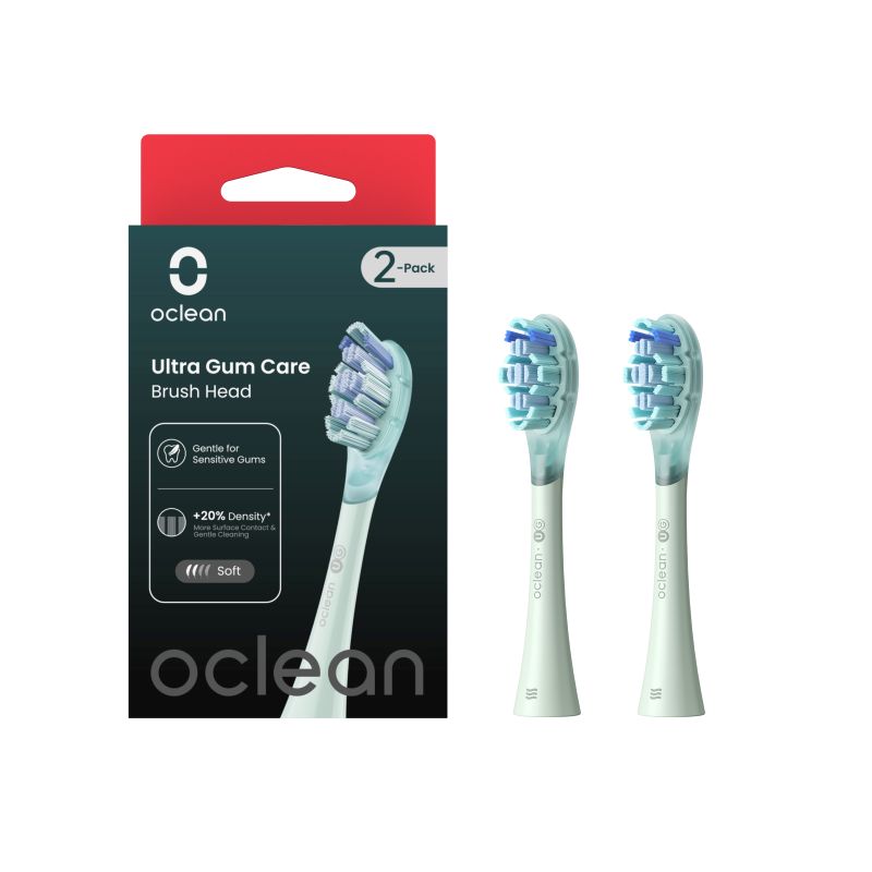 Pakaitinės galvutės OCLEAN Ultra Gum Care 2 vnt., minkštos, žalios spalvos - 3