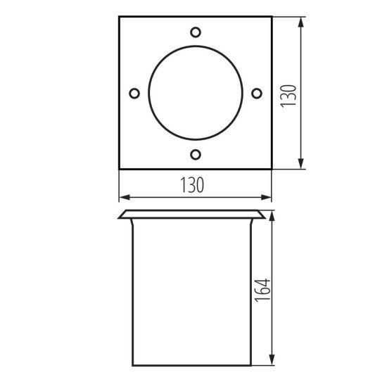 Lauko šviestuvas į grindinį KANLUX BERG AD-7L, IP67 IK10, GU10 max 7W chromo sp ø13x16,4cm - 3