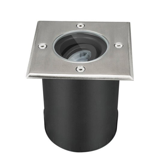Lauko šviestuvas į grindinį KANLUX BERG AD-7L, IP67 IK10, GU10 max 7W chromo sp ø13x16,4cm-0
