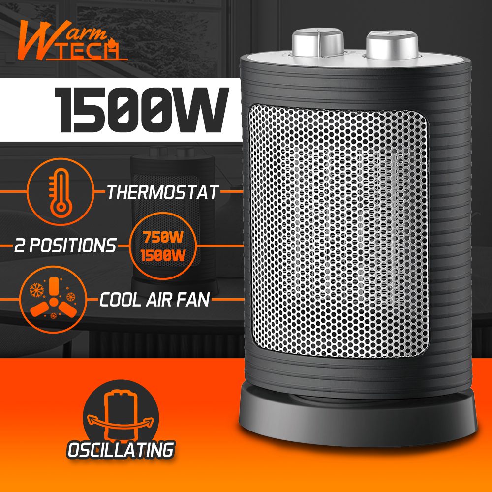 Elektrinis šildytuvas su ventiliatoriumi, 1500 W - 4