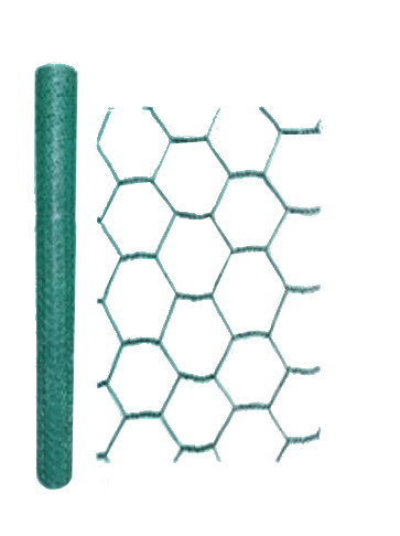 Tvoros tinklas, PVC, žalios sp., HEXAGONAL, 16 x 0,9 mm x 0,5 x 5 m-0