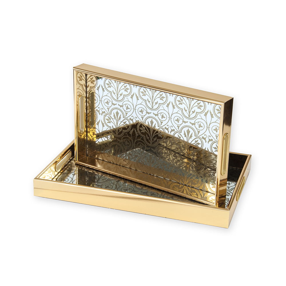 Dekoratyvinis stiklinis padėklas SHINE, 40 x 25 x 4,5 cm-1