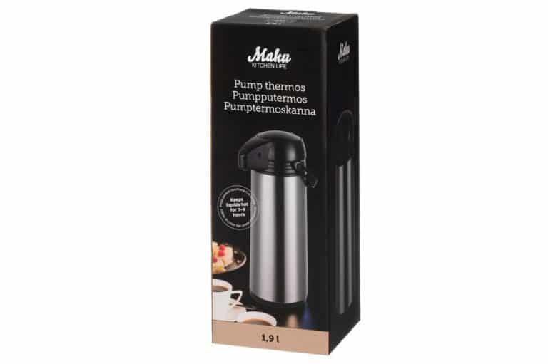 Nerūdijančio plieno stalo termosas MAKU Pump Thermos, 1,9 L - 2