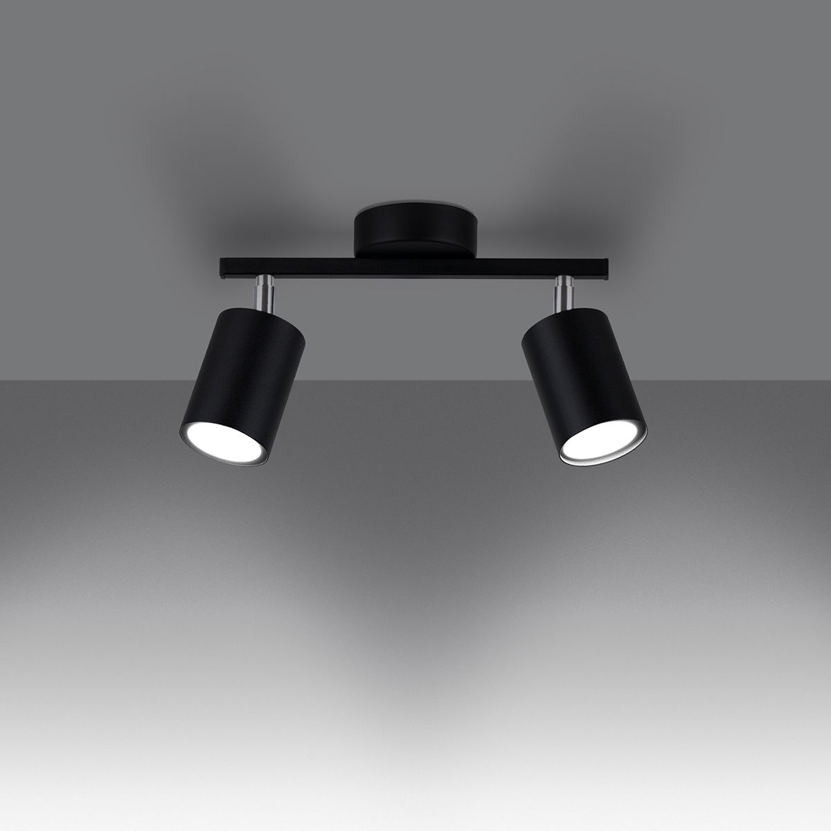 Taškinis šviestuvas  SOLLUX LEMMI 2 BLACK,  2xGU10  Led max 12W - 3
