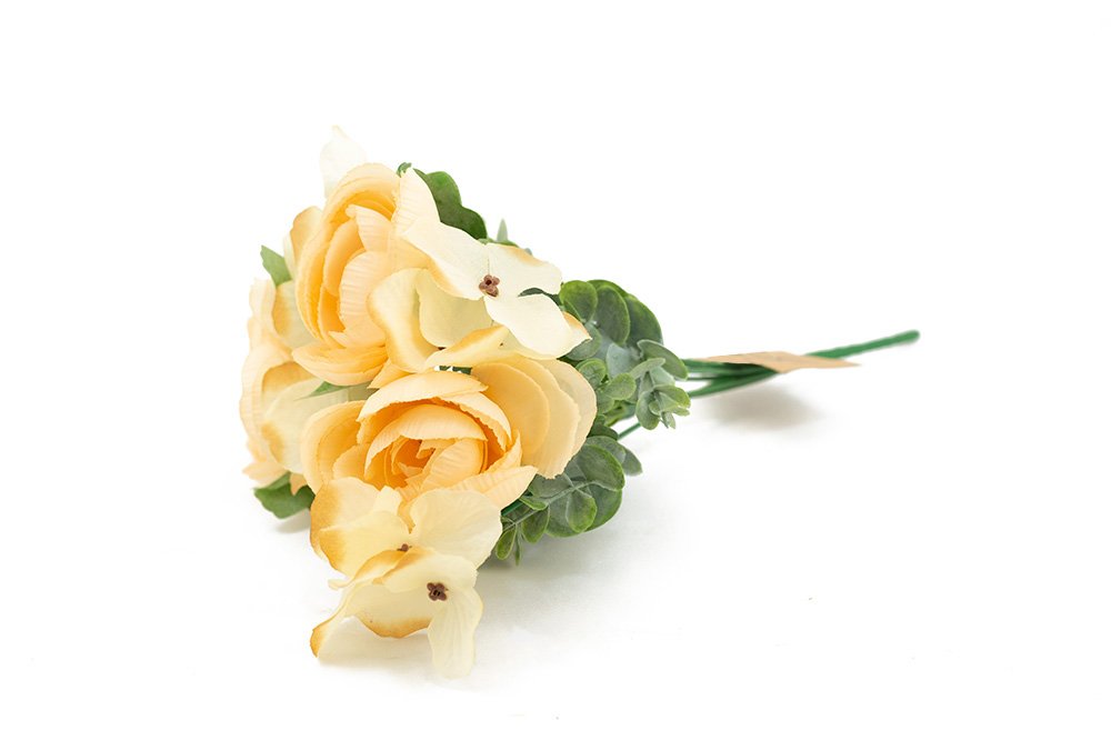 Dirbtinių gėlių puokštė HORTENZIJA, įv. spalvų, 48 cm - 4