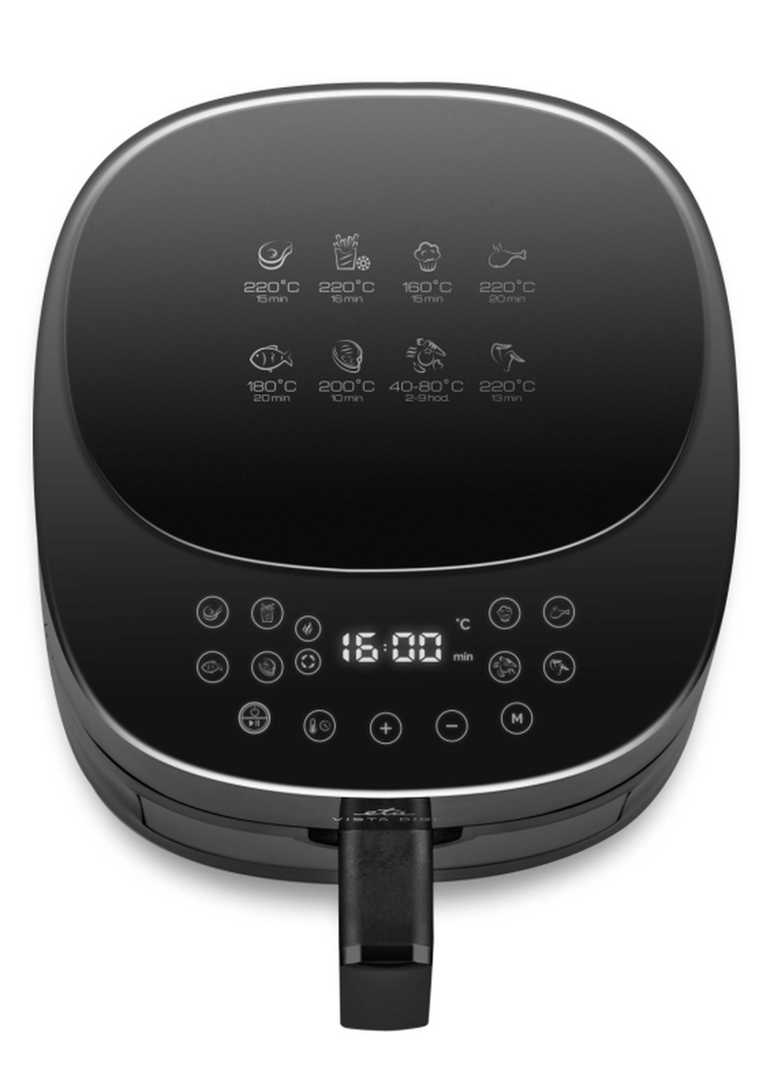 Karšto oro gruzdintuvė ETA Vista Digi 116890000, juoda, 1300 W, 4.3 l - 2