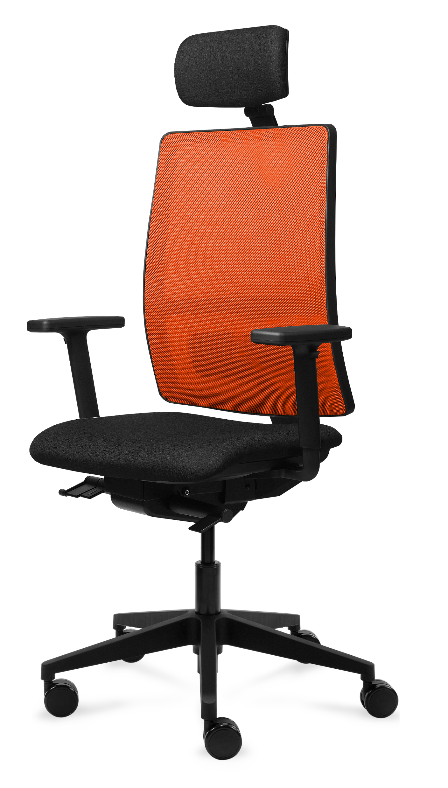 Biuro kėdė Tronhill Work, oranžinės ir juodos spalvos - 1