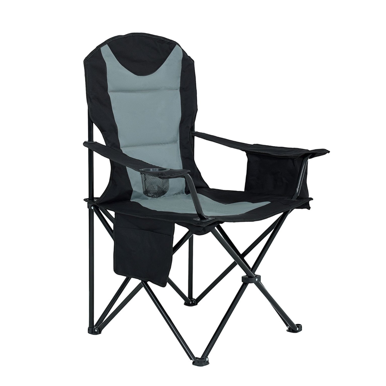 Turistinė kėdė FOTYN, juoda/pilka