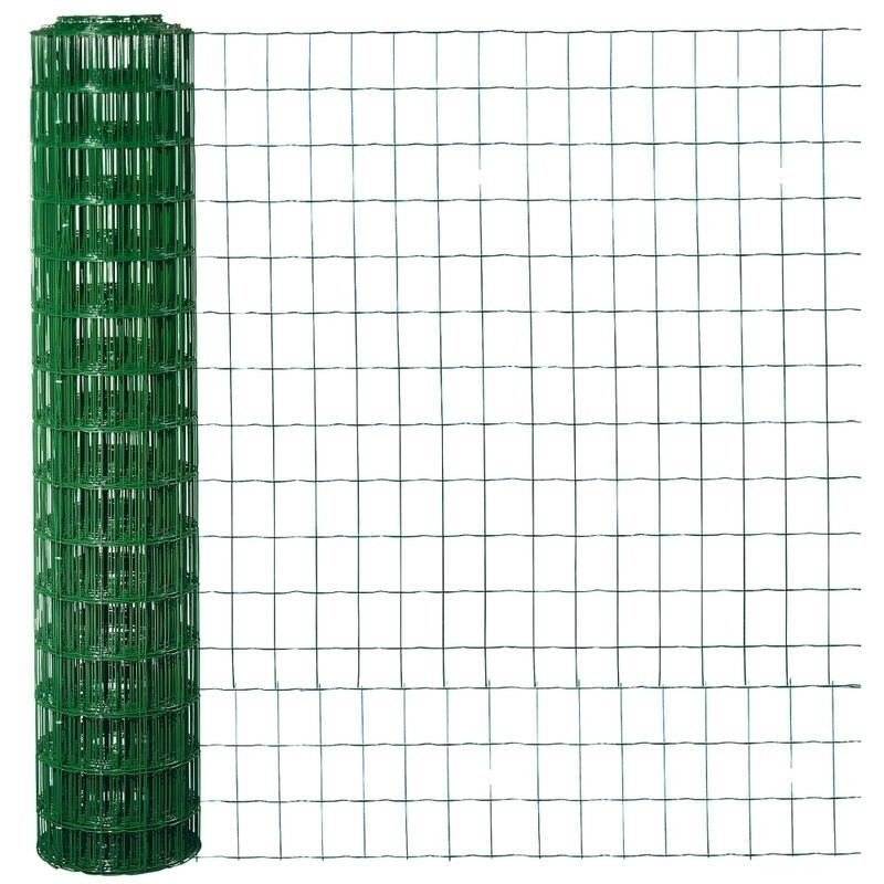 Tvoros tinklas, virintas, PVC, žalios sp., 75 x 50 x 2,6 mm x 1,0 x 25 m