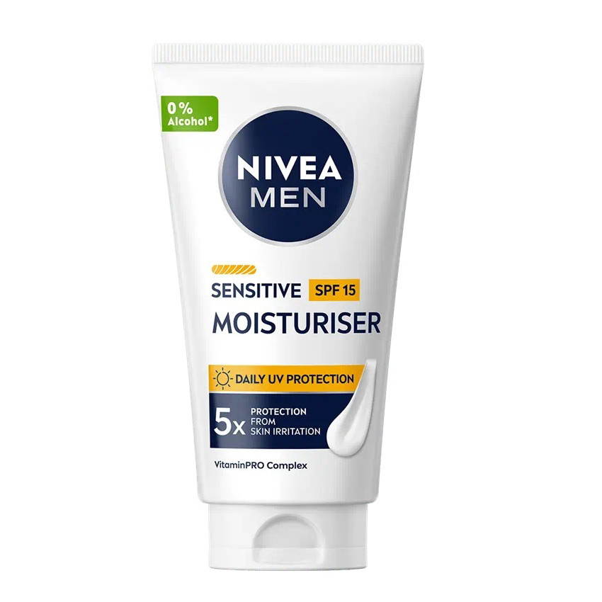 Drėkinamasis veido kremas vyrams Nivea Men Sensitive SPF 15, 75 ml