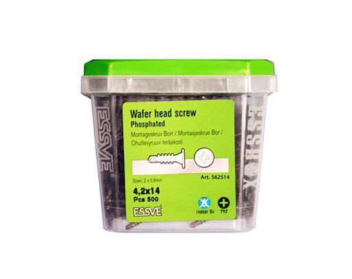 Savigręžiai į metalą ESSVE, cinkuoti, 4,2 x 14 mm, 500 vnt.-0