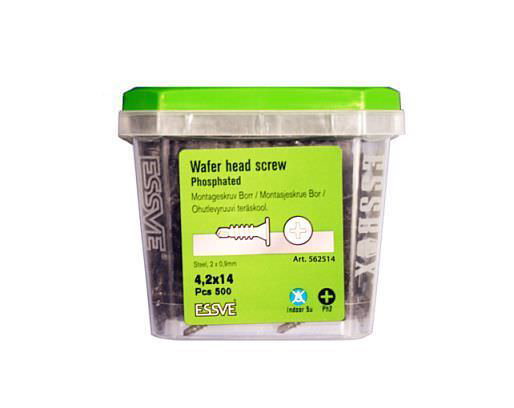 Savigręžiai į metalą ESSVE, cinkuoti, 4,2 x 14 mm, 500 vnt.-0