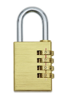 Pakabinama kodinė spyna BH40, 4 skaičių kombinacijos, lankelio storis 6.3 mm-0