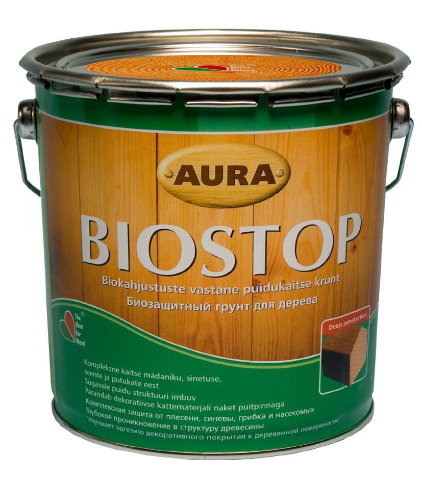 Medienos gruntas AURA BIOSTOP, 2,7 l-0