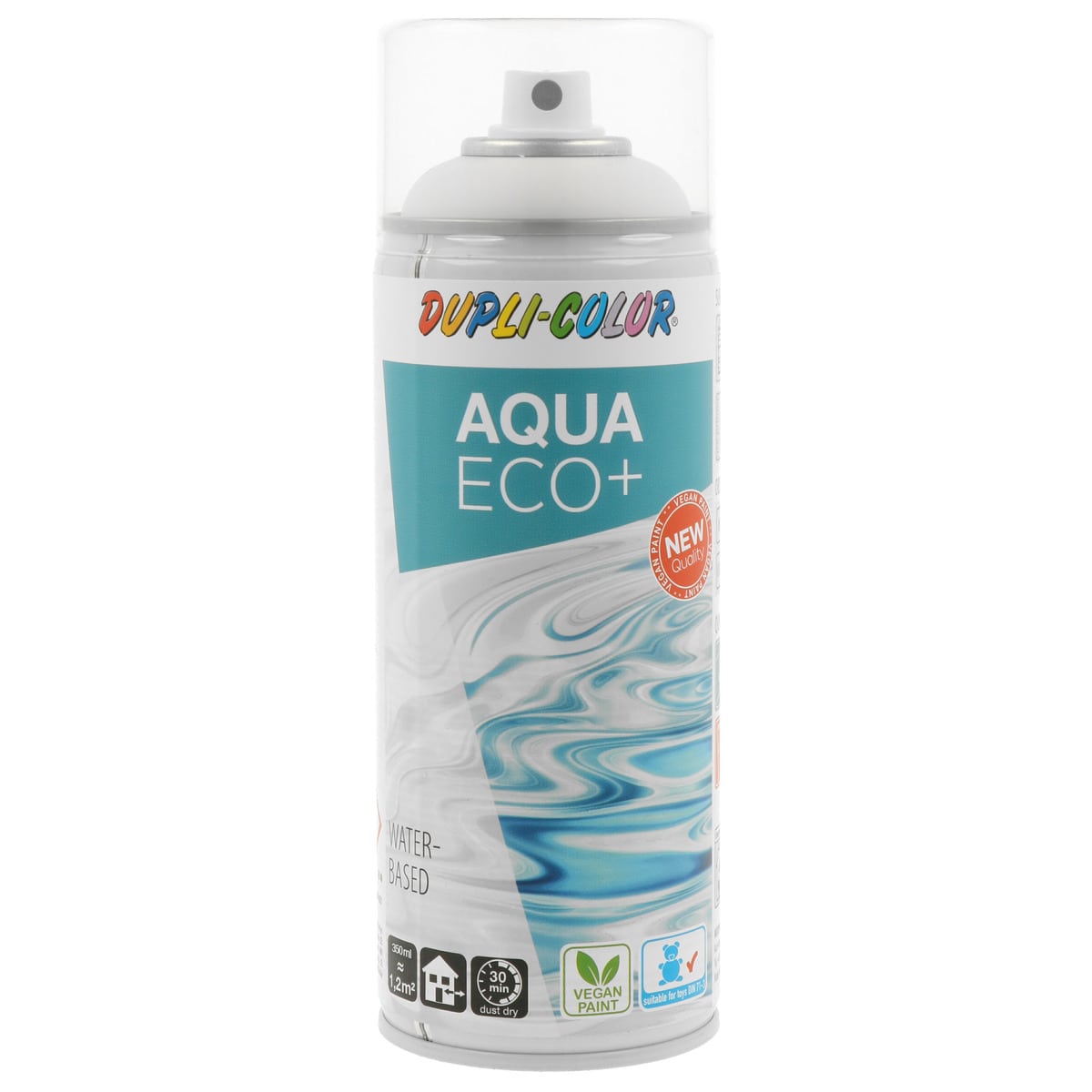 Purškiami dažai DUPLI-COLOR AQUA RAL9010, Pure white, matiniai, 350 ml-0