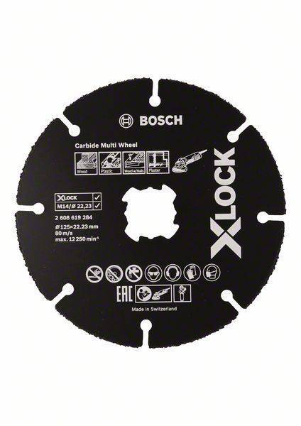 Universalus pjovimo diskas BOSCH X-Lock, 125 x 1,0 x 22,23 mm, Carbide - 2