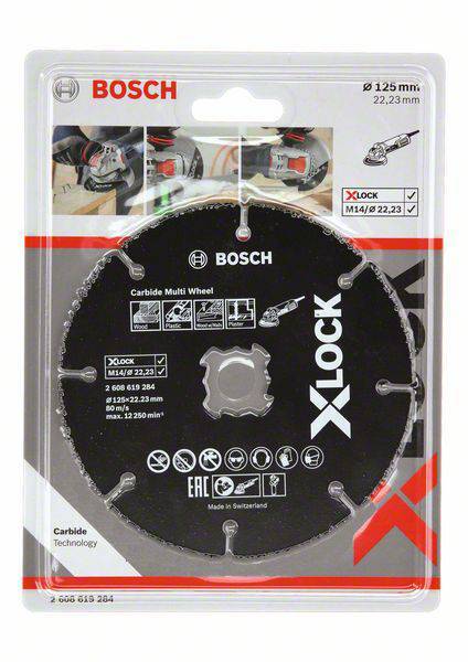Universalus pjovimo diskas BOSCH X-Lock, 125 x 1,0 x 22,23 mm, Carbide - 4