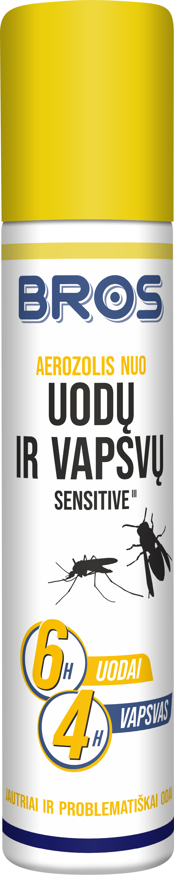 Aerozolis nuo uodų ir vapsvų BROS Sensitive, 90 ml-0