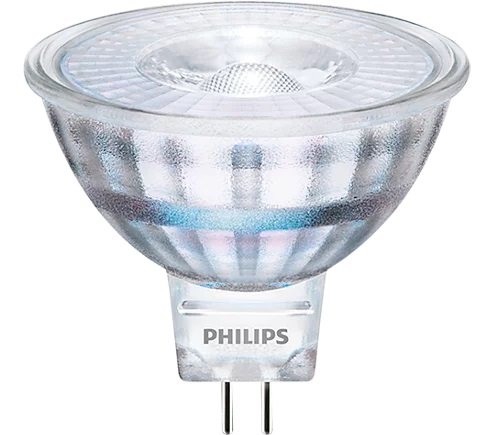 LED lemputė PHILIPS, MR16, GU5.3, 4,4W (=35W), 2700K, 345 lm, šiltai baltos sp.