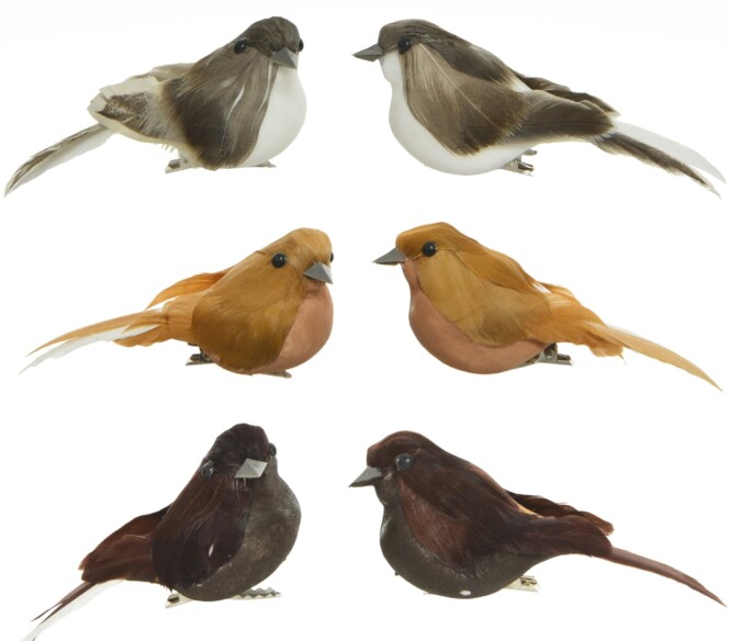 Įsegamos kalėdinės dekoracijos DECORIS Forest Bird, 6 rūšys, 3,5 x 9 x 4 cm, 2 vnt-0