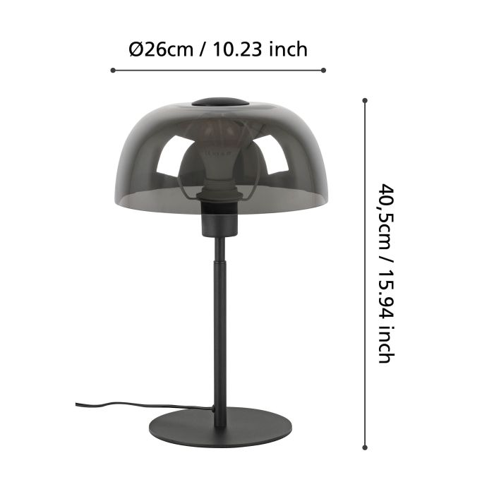 Stalinis šviestuvas EGLO SOLO, 1 x E27, max 40 W,  juodos sp., Ø 30cm, h32,5cm - 3
