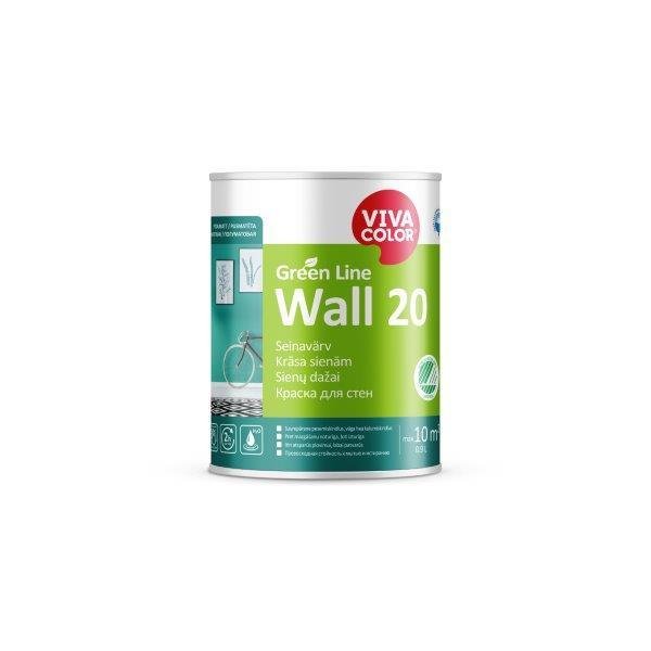 Sienų dažai VIVACOLOR GREEN LINE WALL 20, pusiau matiniai, C bazė, 900 ml