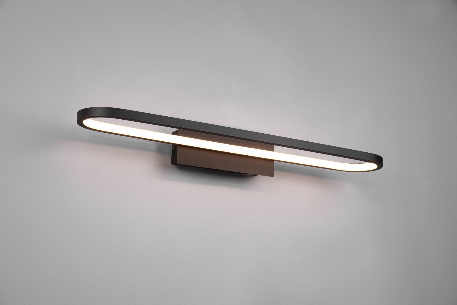 Vonios veidrodžių LED šviestuvas TRIO GIANNI, IP44, 22W, 2700lm, 3000K, juodos sp., 60 x 15 x h8 cm