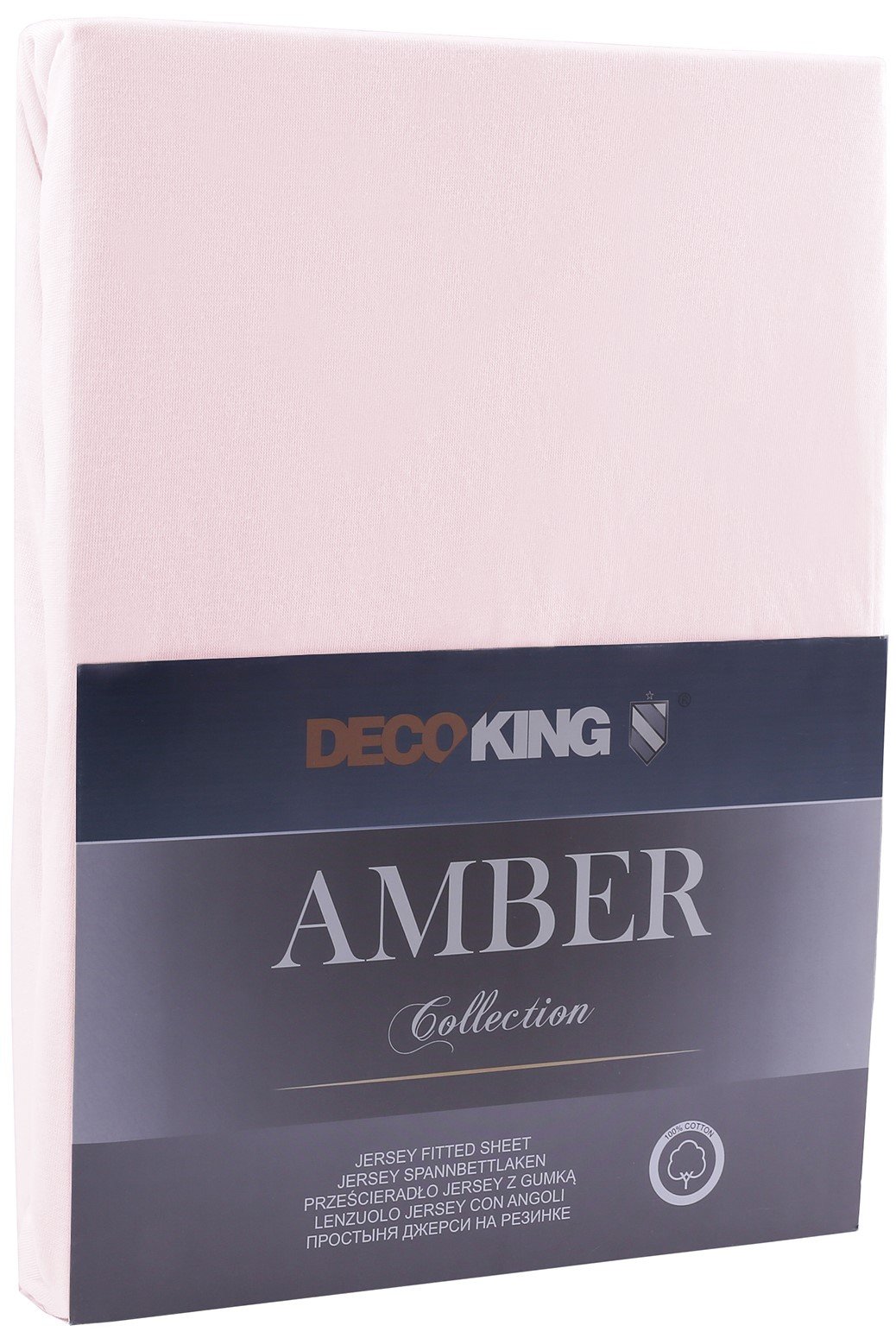 Jersey paklodė su guma Decoking AMBER Lilac, 180x200 cm