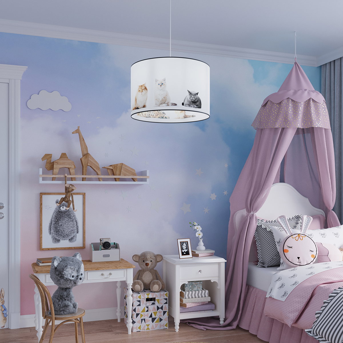 Pakabinamas šviestuvas SOLLUX KITTY 40, 1xE27, max 15 W LED, daugiaspalvis - 7