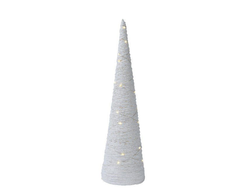 Elektrinė LED dekoracija LUMINEO Paper Cone, 40LED,šilt baltos sp.,3xAA(neįeina),19,5x78cm - 1